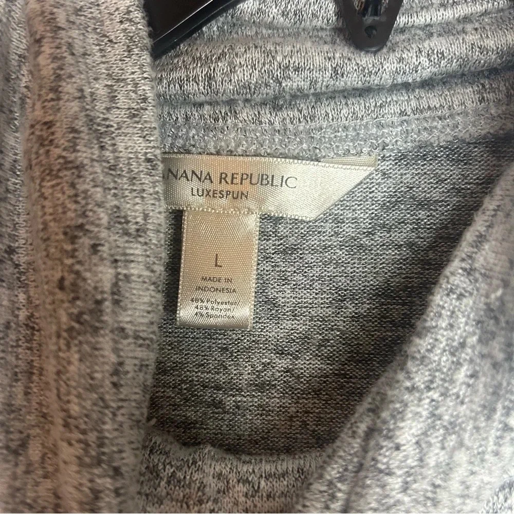 Banana Republic luxspin cozy pullover shirt turtleneck space dyed gray large